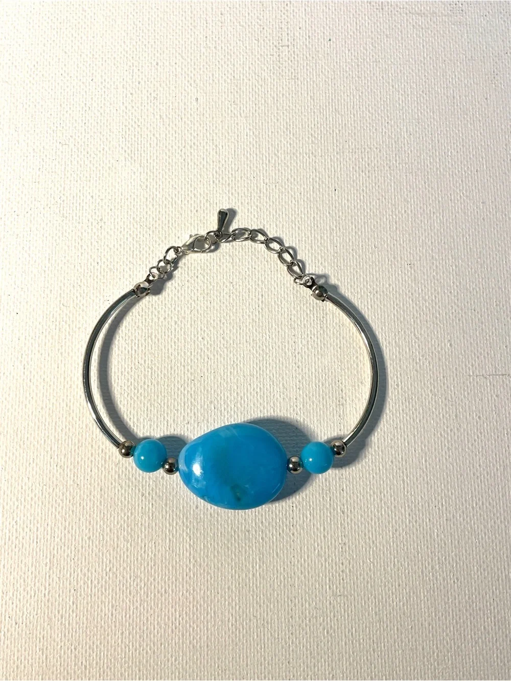 Turquoise Blue Stone Accent Bracelet - Women's Jewelry